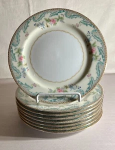 8 platos de ensalada Noritake N4166 florales y dorados de 7 1/2" - Imagen 1 de 2