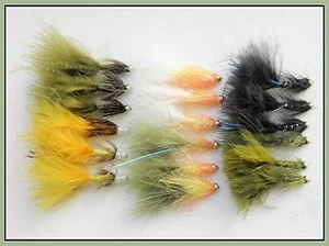 Moscas trucha damisela 18 variedades mixtas inc, flash azul, talla 10 moscas pesqueras - Imagen 1 de 7