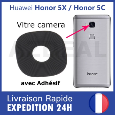 Pour Huawei Honor 5X / 5C Lentille Vitre Cache Appareil Photo Camera Lens Glass - Imagen 1 de 3