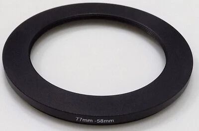 77mm to 62mm Step Down Lens Filter Ring Metal DSLR SLR Digital Camera Adapter - Image 1 of 3