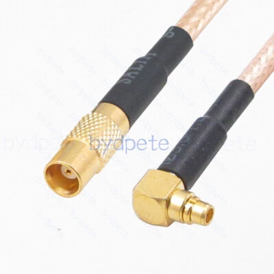 MCX female to MMCX male Adapter jack plug RG316 Coax Jumper Pigtail cable 50ohm - Image 1 of 4