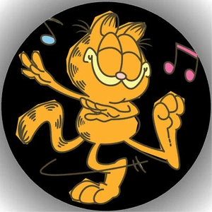 Ostia per torta compleanno festa immagine torta fondente - cialda Garfield P25 - Foto 1 di 1