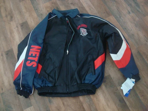 VTG NEW JERSEY NETS BOMBER JACKET VINTAGE MENS XL CARL BANKS GIII Cover