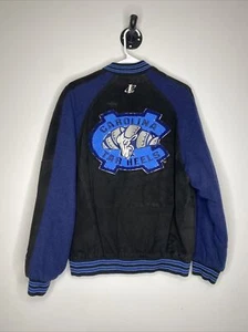 Vintage UNC Carolina Tar Heels Logo Athletic Leather Letterman Jacket Medium - Picture 1 of 6