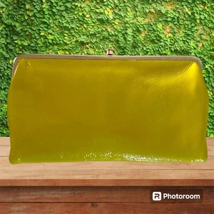 Hobo International Clutch Tasche zitronengelb Lackleder Kiss Lock - Bild 1 von 18