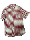 Men's Nike SB Red Plaid Short Sleeve Button Front Shirt Large