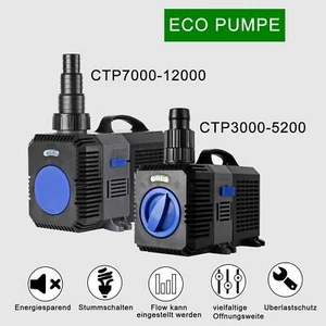 PRO 3000-12000l/h Teichpumpe SuperECO Bachlaufpumpe CTP Filterpumpe WasserPumpe - Bild 1 von 47