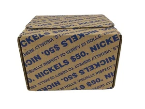 2023 D JEFFERSON NICKELS BANK BOX 25 UNCIRCULATED ROLLS - Picture 1 of 6