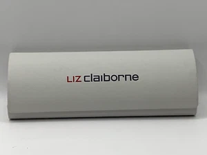 Liz Claiborne White Hard Shell Eye Glass Case & OEM Micro Fiber Cleaning Cloth. - Picture 1 of 8