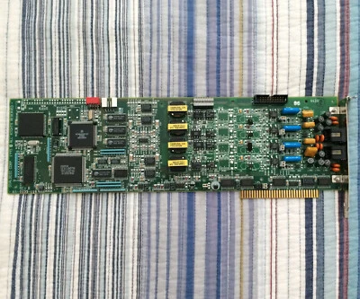 Vintage Dialogic Corp Model D/41D IBM PC Card 1995, 8 bit ISA 4 port DSP - Image 1 of 4