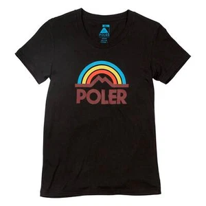 POLER Womens T-Shirt MOUNTAIN RAINBOW  | Tee - Foto 1 di 1