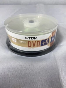 TDK DVD+R 25 Pack 4.7 GB New Sealed - Picture 1 of 5