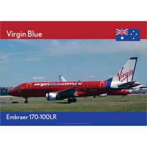 Virgin Blue Embraer 170-100LR Art Print - At Sydney - Multi Sizes WB FLG - Bild 1 von 4