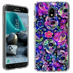 for Samsung J7 Aero/Crown 2018(Galaxy Skulls)clear Rugged TPU case cover - Zdjęcie 1 z 5