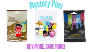 Disney Mystery Pack Pins-You pick!! (Ice Cream, Villains and Coffee Tumblers) - Picture 1 of 46