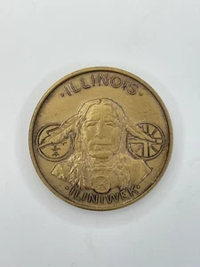 Moneda de bronce medallón bicentenario de la Revolución Americana de Illinois 1973 oficial - Imagen 1 de 6
