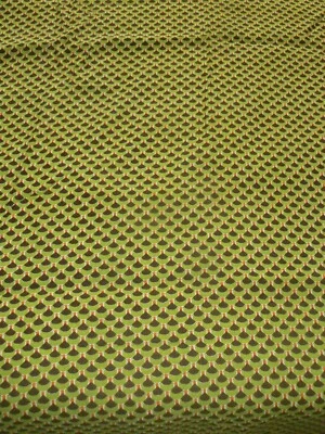 ANCIEN COUPON PIECE TISSUS 1970 VERT TOILE FINE CONFECTION AMEUBLEMENT VINTAGE - Photo 1/4