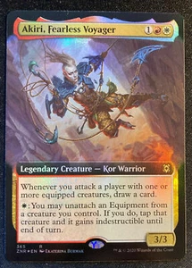 FOIL MTG Zendikar Rising extended art foil 365 Akiri, Fearless Voyager - Picture 1 of 1