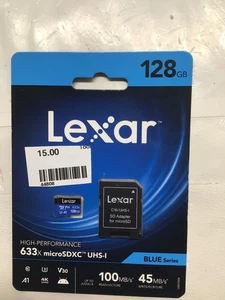 Lexar High-Performance 633x microSDHC/microSDXC UHS-I 128GB Memory Card (44808) - Picture 1 of 3