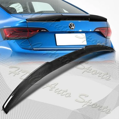 Asa spoiler porta-malas fibra de carbono estilo V Volkswagen Jetta 2019-2024 - Imagem 1 de 4