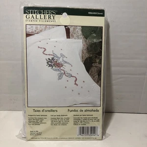 Stitcher’s Gallery Bucilla Doves Stamped for Embroidery Pair Pillowcase 20"x30" - Picture 1 of 5