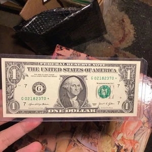 2021 Star Note Dollar Bill,,unc,,bookend 0s Serial - Picture 1 of 3