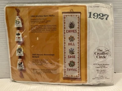 The Creative Circle 1927 Savory Seasonings Bellpull Needlepoint Kit 4.25x16 - Image 1 of 4