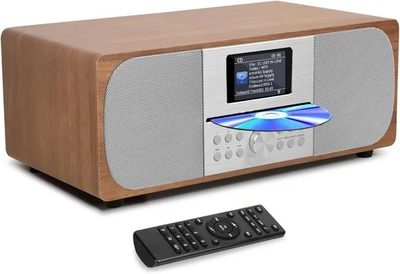 LEMEGA MSY6 Bluetooth Stereo System CD Player FM Radio USB Acoustic Wood Cabinet - Image 1 of 4
