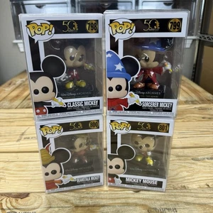 Funko Pop! Disney Archives 50th Mickey Mouse Lot of 4 Vinyl Figures NIB - Picture 1 of 6