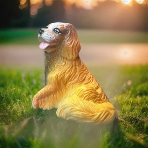 Modellino giocattolo cane vintage New-Ray in gomma morbida Cavalier King Charles Spaniel alto 2 1/2" - Foto 1 di 12