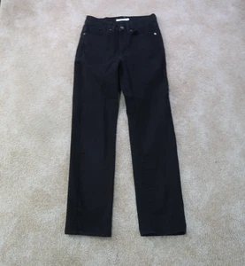 Levi's Classic Mid Rise Straight Jeans Womens 4 Black Stretch Denim - Picture 1 of 12