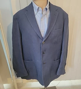 Crittenden Herren Blazer Sakko Gr. XL 46 Blau 100% Leinen Chirurgenbündchen CR442 - Bild 1 von 19