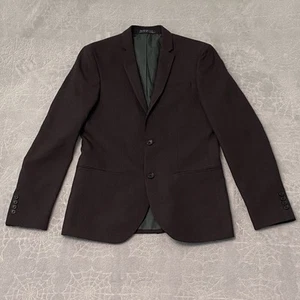 River Island Sport Coat Blazer Jacket Mens UK 38L Purple Wool Blend Fully Lined - Picture 1 of 9