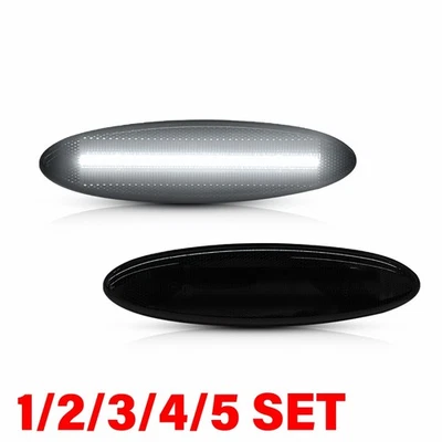 Luz indicadora lateral LED branca traseira fumê para 1997-04 Chevrolet Corvette C5 1-5SET - Imagem 1 de 4