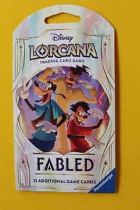 2025 DISNEY LORCANA FABLED HANGER SLEEVE PACK SEALED - Picture 1 of 3