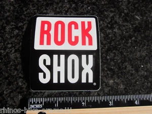 3" x 2.5" ROCK SHOX Red/Black Mountain Bike Bikes Fork Shox MTB STICKER DECAL - Picture 1 of 1