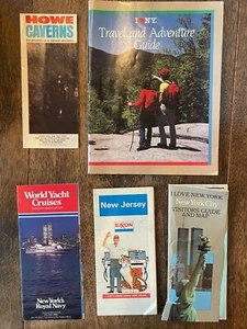 Vintage New York NJ Souvenir Travel Tourist Brochure Map Howe Cavern WTC Cuomo - Picture 1 of 2