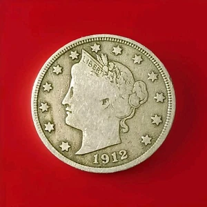 NICE 1912-D LIBERTY "V" NICKEL - VF ~Reverse LAMINATION ERROR~ - Picture 1 of 13