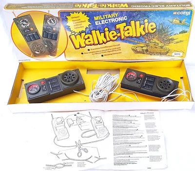 Corgi Toys MILITARY ELECTRONIC WALKIE-TALKIE Kids Life-Size Set M2010 MIB`77! - Image 1 of 4