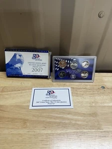 2007 US Proof Quarter Set W/CoA 5 Coins FREE SHIPPING! - Picture 1 of 3