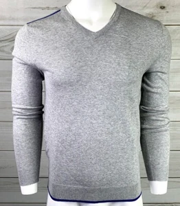 New Alfani Men's Gray Pullover V-Neck Sweater Size Small Grey NWT MSRP $60 B1318 - Picture 1 of 7