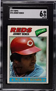 1977 Topps Johnny Bench Cincinnati Reds #70 SGC 6 EX/NM Zustand - Bild 1 von 2