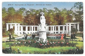 AK BERLIN Rosengarten im Tiergarten Denkmal der Kaiserin Ansichtskarte Postkarte - Bild 1 von 2