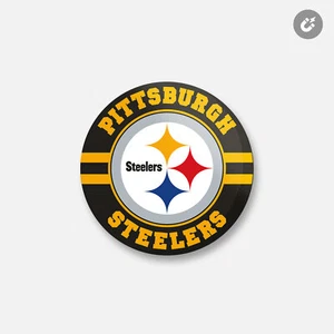 Pittsburgh Steelers NFL | 4'' X 4'' Round Decorative Magnet - Picture 1 of 2