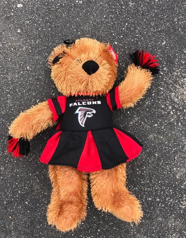 NFL Atlanta Falcons Cheerleader Bear ~ Good Stuff ~ Plush Stuffed Animal w/ tag Cover