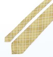 Austin Reed Mens Gold Plaids & Checks Silk Pointed Tie One Size