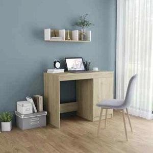 vidaXL Desk Sonoma Oak 100x50x76 cm Engineered Wood 2BB - Picture 1 of 9