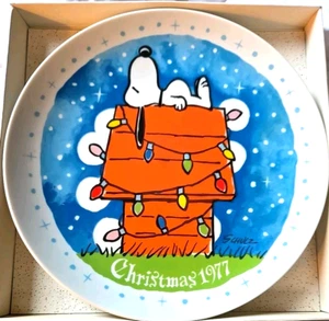 Schmid 1977 Peanuts Snoopy Weihnachtsteller - Zweite Limited Edition mit Box - Bild 1 von 4