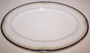 LOVELY NORITAKE NEW LINEAGE II BONE CHINA 4762 PALESTRA 14" OVAL SERVING PLATTER - Picture 1 of 4