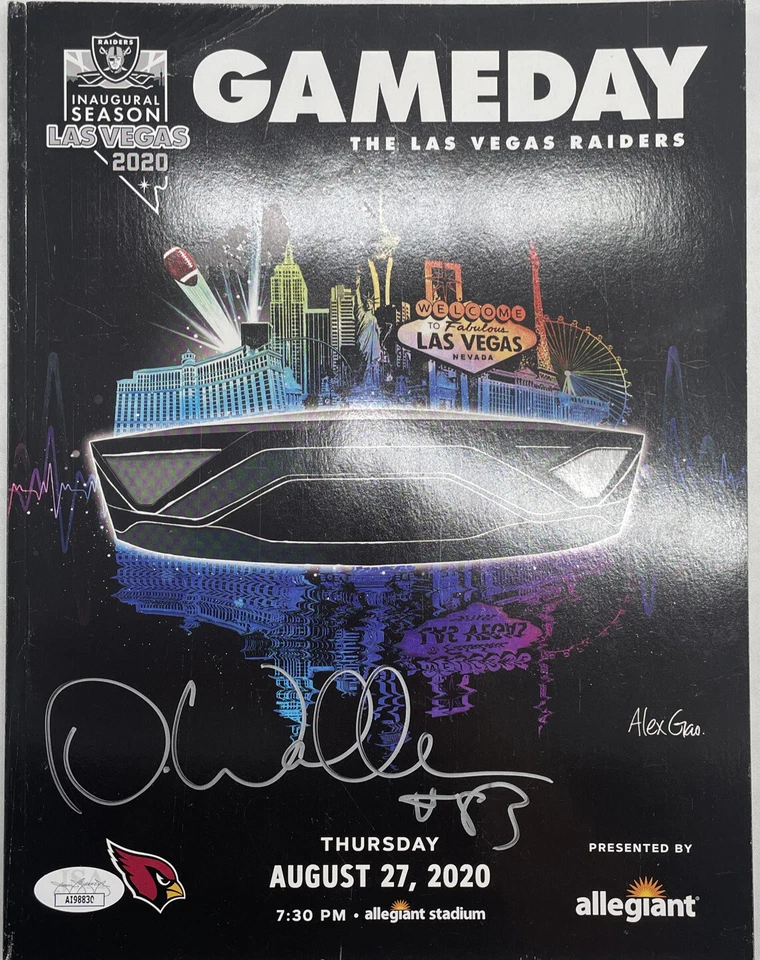 Darren Waller Signed LV Raiders Inaugural 2020 Season Program with JSA (AI98830) - Image 1 of 4